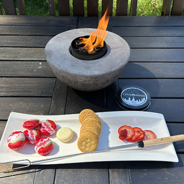 Baby Bel® Cheese and Strawberries Savory S’mores Recipe Blog