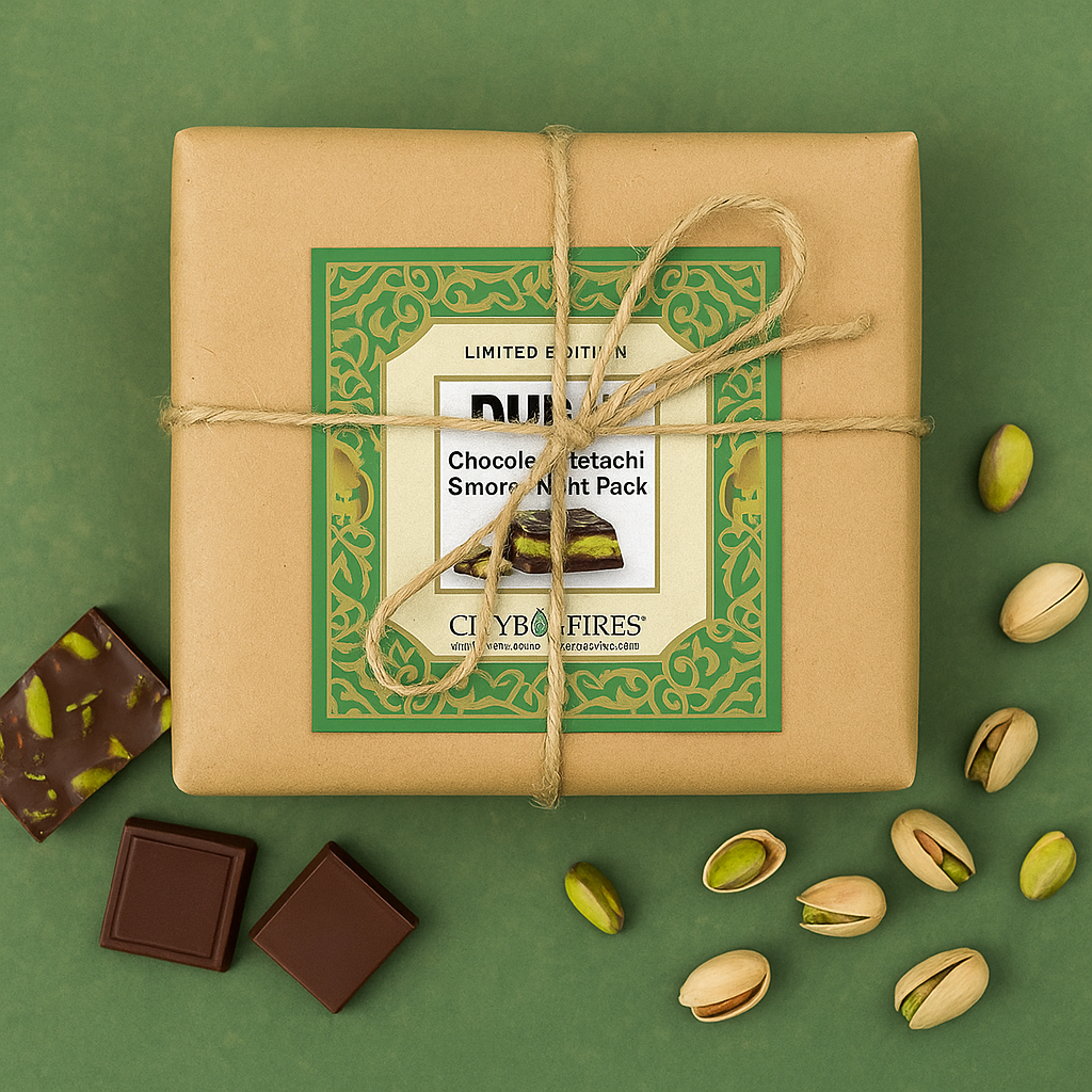 Our limited-edition Dubai Chocolate S’mores Night Pack is a one-of-a-kind way to surprise and delight—combining luxury, nostalgia, and a touch of global flavor in one unforgettable experience.