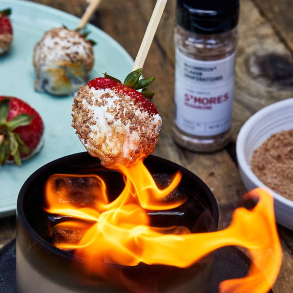 Campfire Strawberries Recipe with McCormick® Flavor Inspirations S’mores Seasoning - City Bonfires
