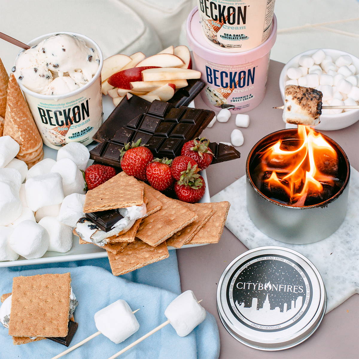 Easy Toasted S’mores Ice Cream Sandwiches Recipe - City Bonfires