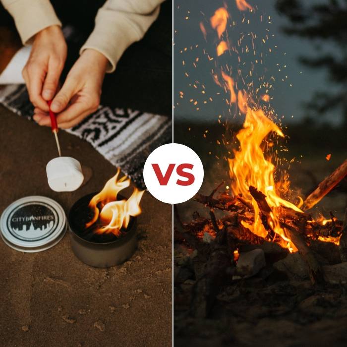 Portable Fire Pits VS Wood Campfires - City Bonfires
