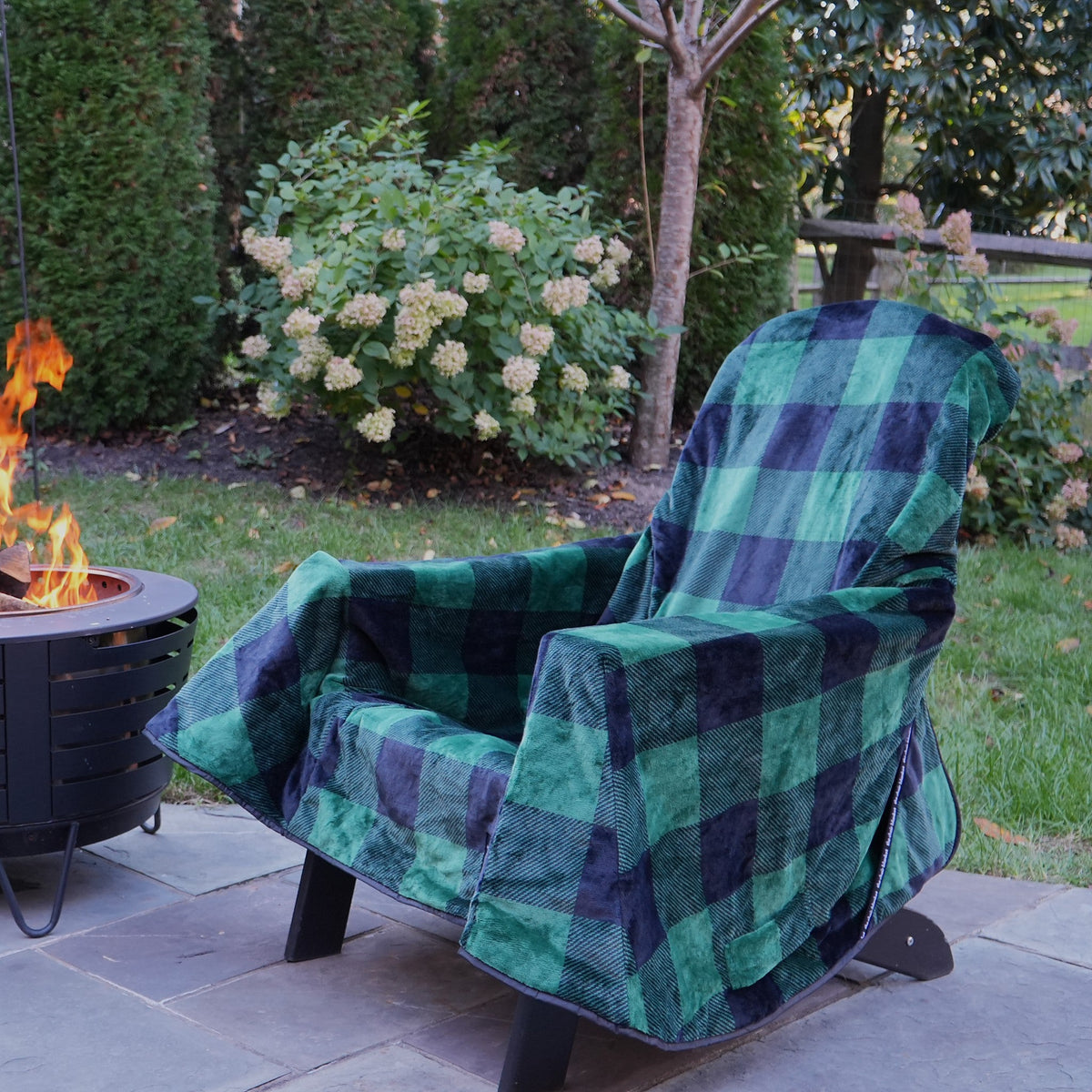 The Chair Blanket Deluxe - Green Plaid