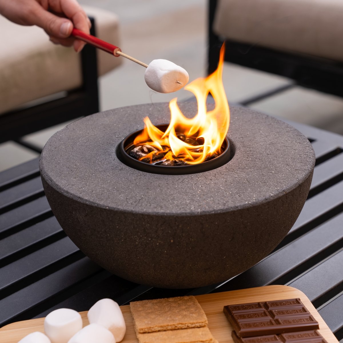 Concrete Semi-Round Fire Pit (Ships June 15th) - City Bonfires