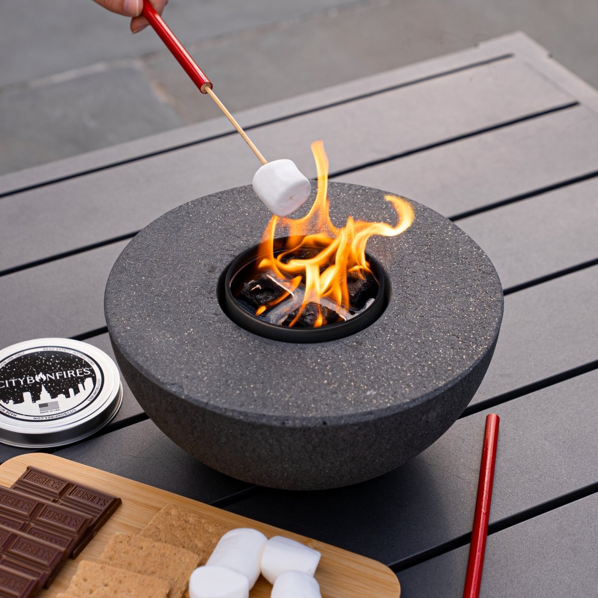 Concrete Semi-Round Fire Pit (Ships June 15th) - City Bonfires