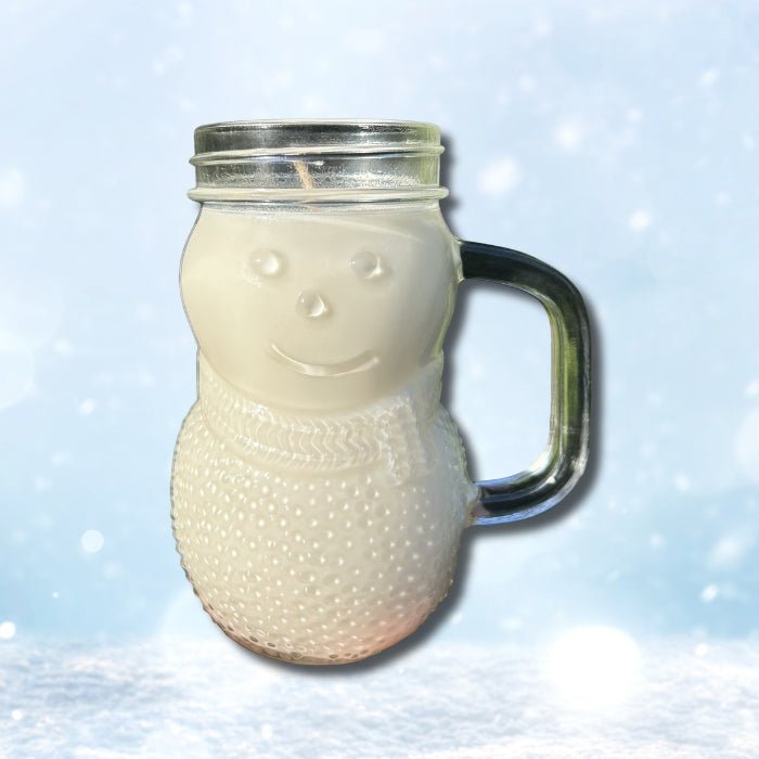 Mini Snowman Mason Jar Candle (4oz) - City Bonfires