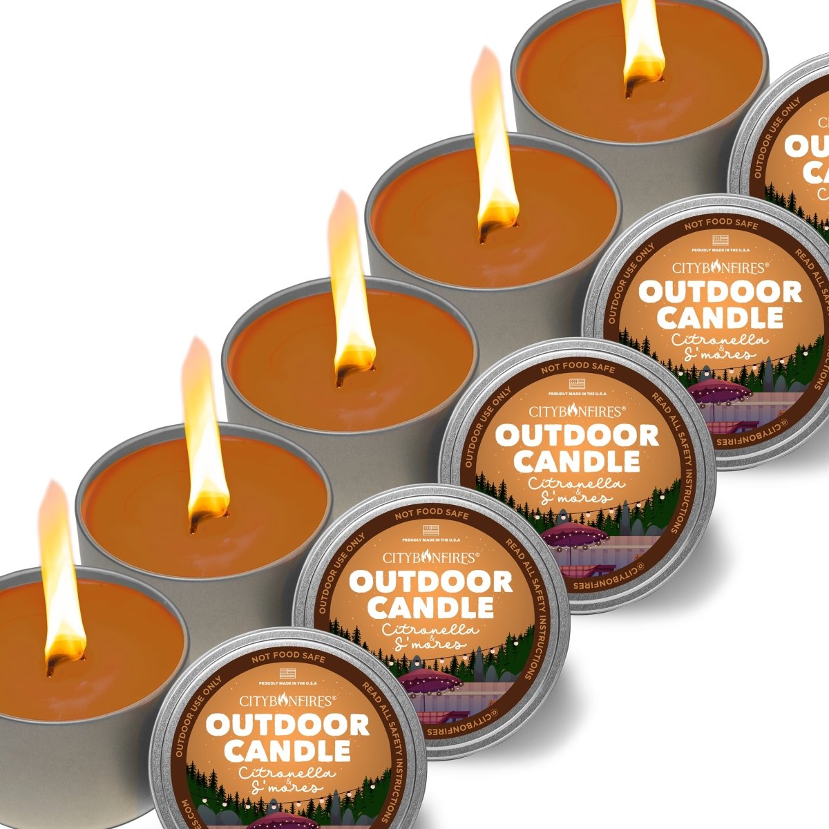 The Outdoor Citronella Candle - S'mores Scent - City Bonfires