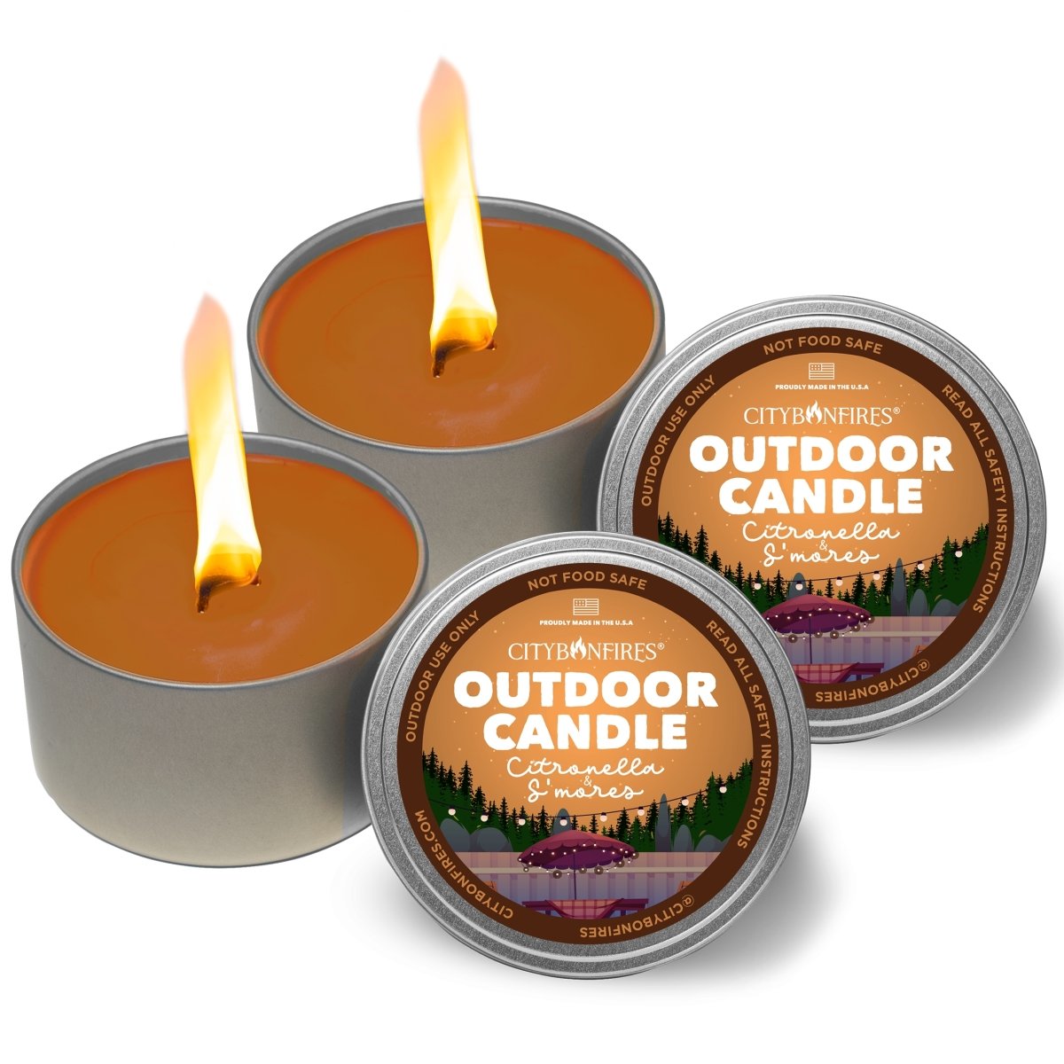 The Outdoor Citronella Candle - S'mores Scent - City Bonfires