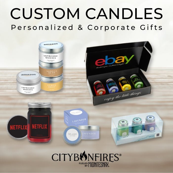 City Bonfires® and Midnite Snax® Unveil Exquisite Custom Candle Line for Corporate Gifting - City Bonfires