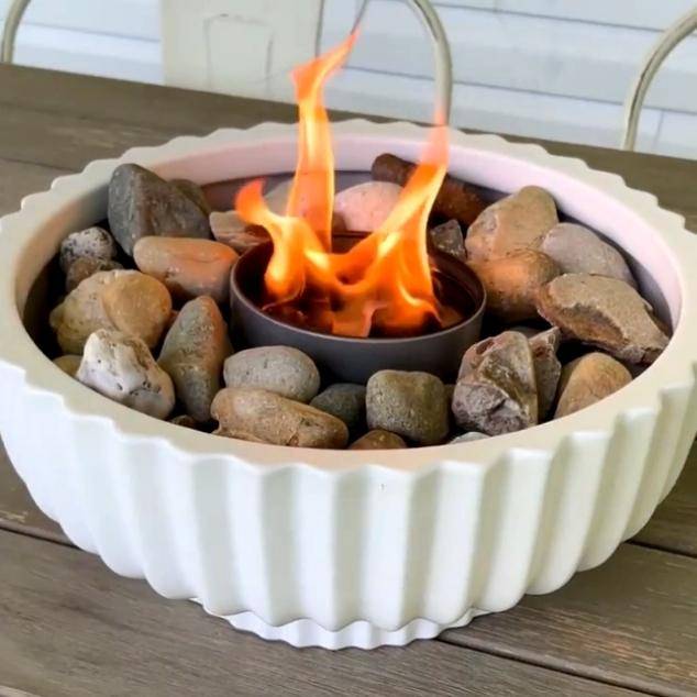 How to Make a Mini Fire Pit with a Planter and Rocks - City Bonfires