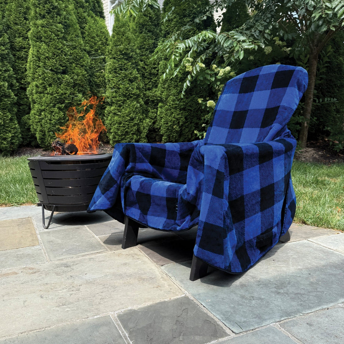 CHBLU-002 Chair Blanket Deluxe fleece close-up