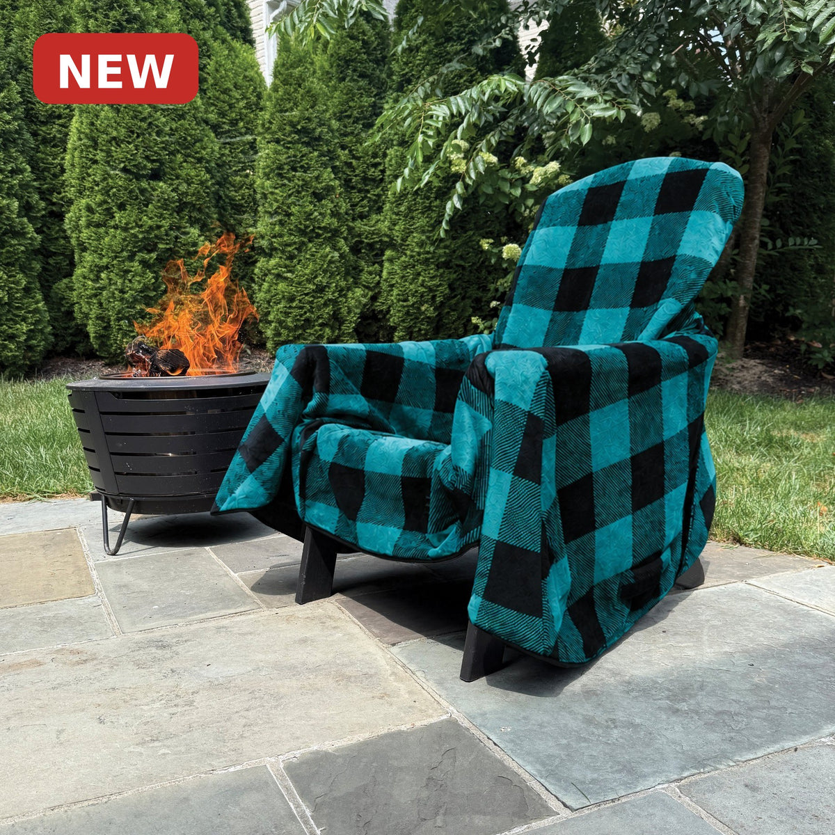 CHTEAL-002 Chair Blanket Deluxe fleece close-up