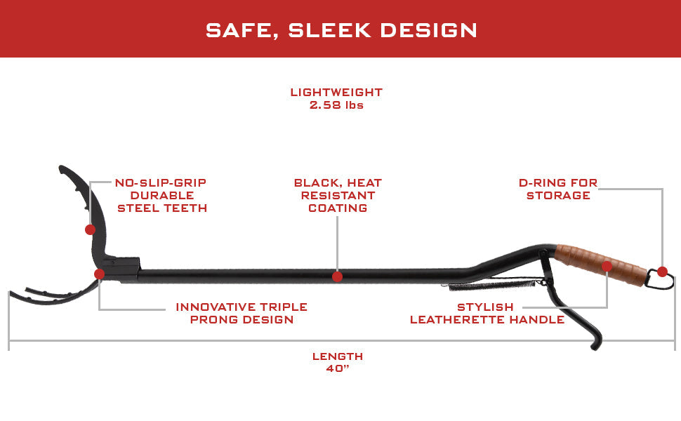 Coleman 40-Inch Log Grabber with Leather Grip