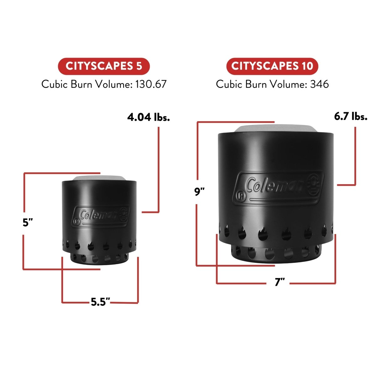 Coleman® Cityscapes™ 10 Smokeless Tabletop Fire Pit - City Bonfires