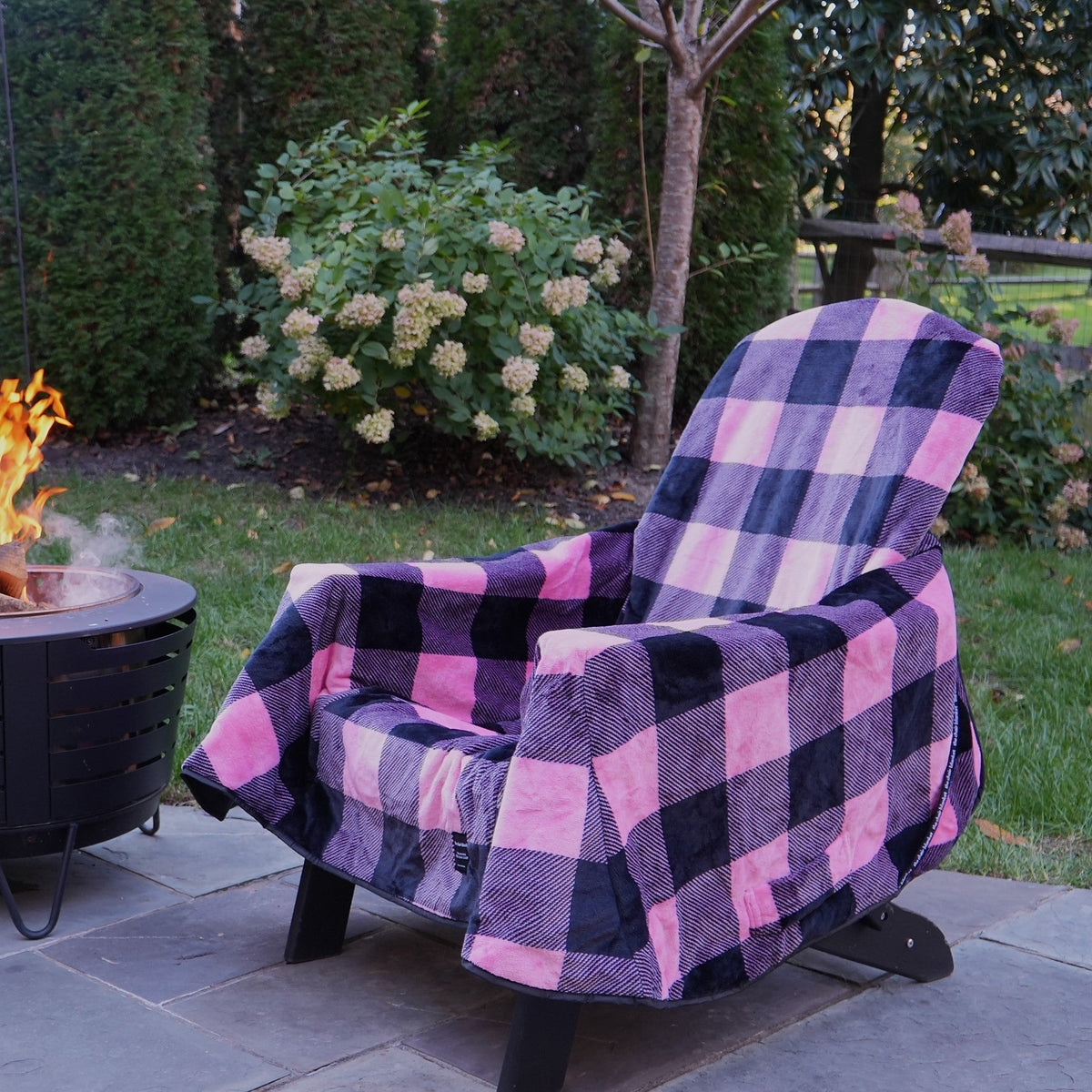 The Chair Blanket Deluxe - Pink Plaid