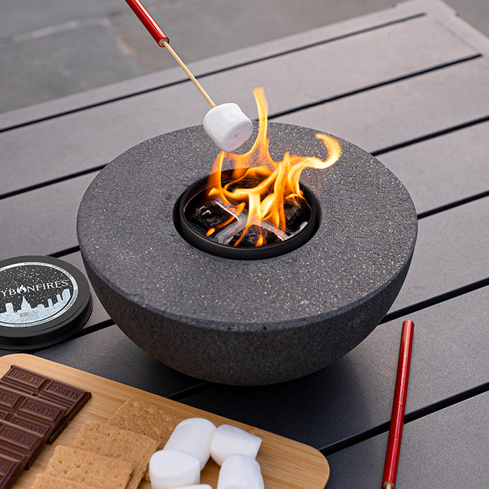 Concrete Semi-Round Fire Pit