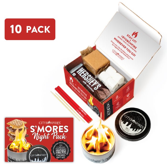 10 S'mores Night Pack Gifting Bundle ($25.95 Each) - City Bonfires