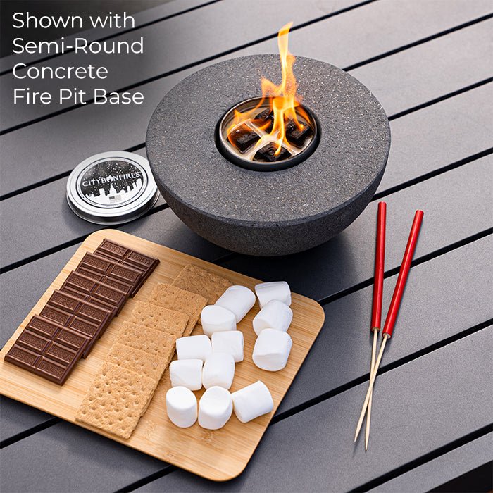 Ultimate S'mores Kit With Table Top Fire Pit and Board. 
